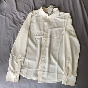 White Long Sleeve Dress Top